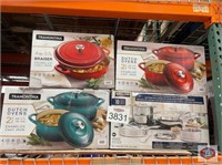 cookware lot of (4 set) assorted tri ply clad