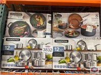 cookware lot of (4 set) assorted cookware,