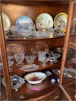 CONTENTS INSIDE CHINA CABINET TOP CHINA/ GLASSWARE