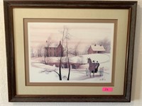 P BUCKLEY MOSS AMISH SIGNED PRINT