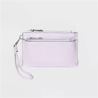 Double Zip Wristlet Pouch - A New Day Lilac,
