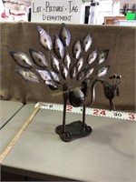 Decorative metal peacock