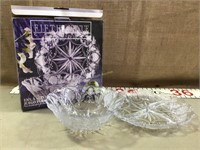Glass serving bowl and platter