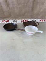 Sibley Egg and Poultry Glass and Iron Cookware