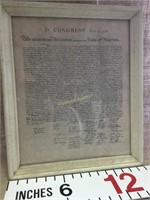 Framed Declaration of Independence print