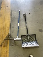 Shovel, Rake, and Quickie Mop