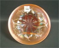 Dugan Peach Opal Four Flowers 6 1/4" Plate