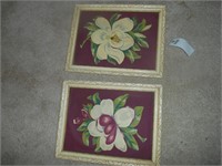 Pair of magnolia picture craft oil painting