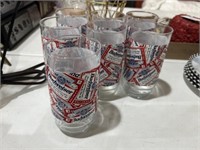 7 Budweiser Glasses