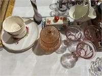 Large Grouping of Glassware & Home Decor Items