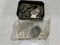 Assorted Coins, Foreign & Couple U.S.