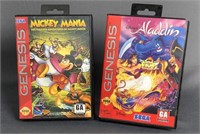 Sega Genesis Micky Mania & Aladdin Games