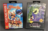 Sega Genesis Pinocchio & Castle of Illusion Games