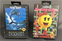 Sega Genesis Ecco the Dolphin & Ms PAC-Man