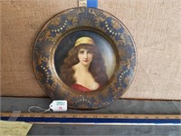 1905 VIENNA ART METAL LADY PLATE