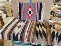 3 NATIVE AMERICAN WOOL RUGS