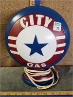 CITY GAS ADV. LIGHT-INSERT IS PLASTIC