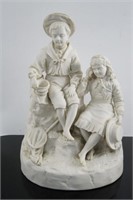 An Antique Bisque Figural Scene of Children