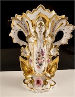 Antique French 'Vieux Paris' Porcelain Flower Vase