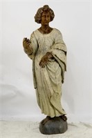 18th-19th cent Wood carved Santo - Italian