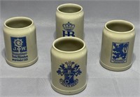 Four Beer Steins - West Germany