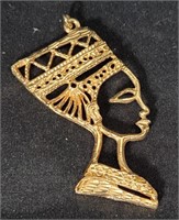 Nefertiti Bust Charm Egyptian Signed