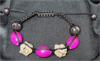 Stylish Beads & Rhinestone Bracelet By Inox