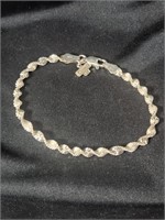 Italy Sterling Silver Bracelet 7 Inches