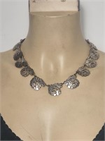 Rattle Snake Vintage Sterling Silver Necklace Taxo
