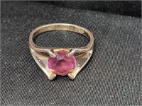 Amethyst Sterling Silver Ring Size 5