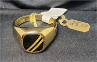 Black & Gold Color Ring Sz 13