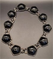 (LK) Monet Bulky Black Bead Necklace (16" long)