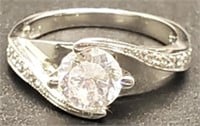 (KC) Barkev's Sterling Silver CZ Ring (Size 6)