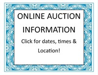 Online Auction Info: Dates - Times - Location
