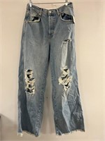 SIZE 28 FREE PEOPLE WOMEN'S RIPPED JEANS