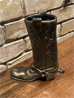 Brass Western Boot w/ Spur Stands 9in