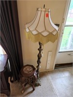 Floor lamp and octagonal table