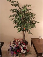 artificial trees and flowers