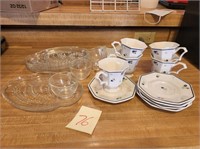 snack sets and cup and saucer sets