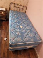 twin size bed with headboard
