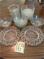 1904 glass plates, glass bowls, etc