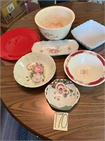 Antique bowls, dishes