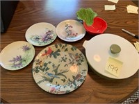 Corningware, painted plates, etc