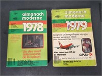 1978 & 1979 Almanach Almanac Moderne