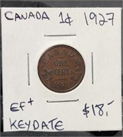 1927 Canada Cent Semi Key Date