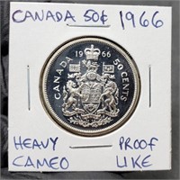 1966 Canada 50 Cents Heavy Cameo UNC Silver