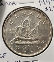 1949 Silver $1 Canada Accession of Newfoundland