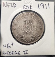 1911 Newfoundland 50 Cents Silver