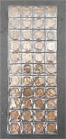 1916-1961 US Lincoln Cents No Duplicates