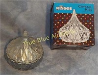 Crystal Kiss Covered Candy Dish ( Hershey Kisses B
